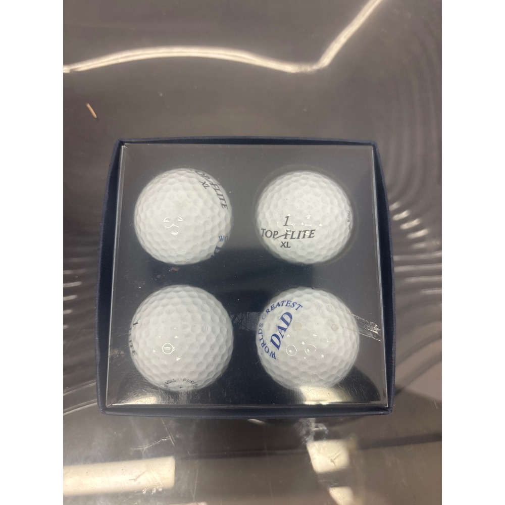 Top Flite XL Golf Balls 4 Pack Worlds Greatest Dad Gift‎ Set